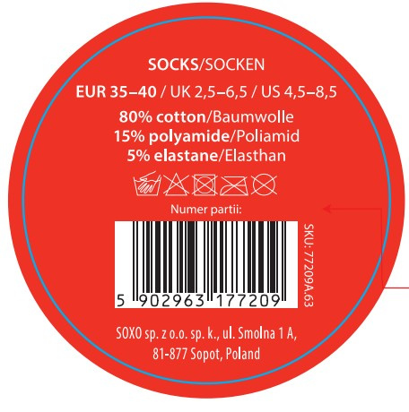 Women's pink SOXO GOOD STUFF socks with strawberry jam in a jar