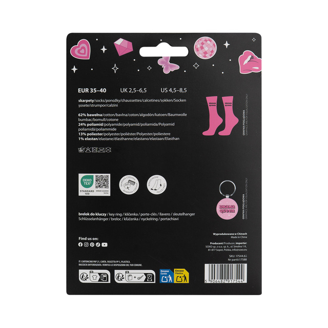 Drama Queen Socks + Keychain Set