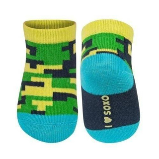 Colorful SOXO baby socks with boys' patterns