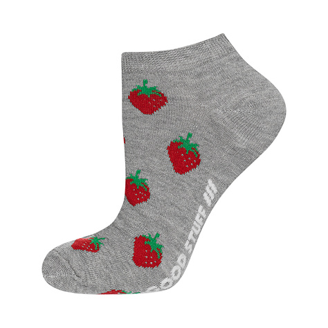 Kurze Socken mit Erdbeere