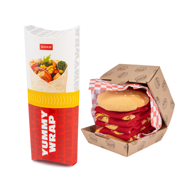Skarpetki Wrap i Hamburger 3-pak