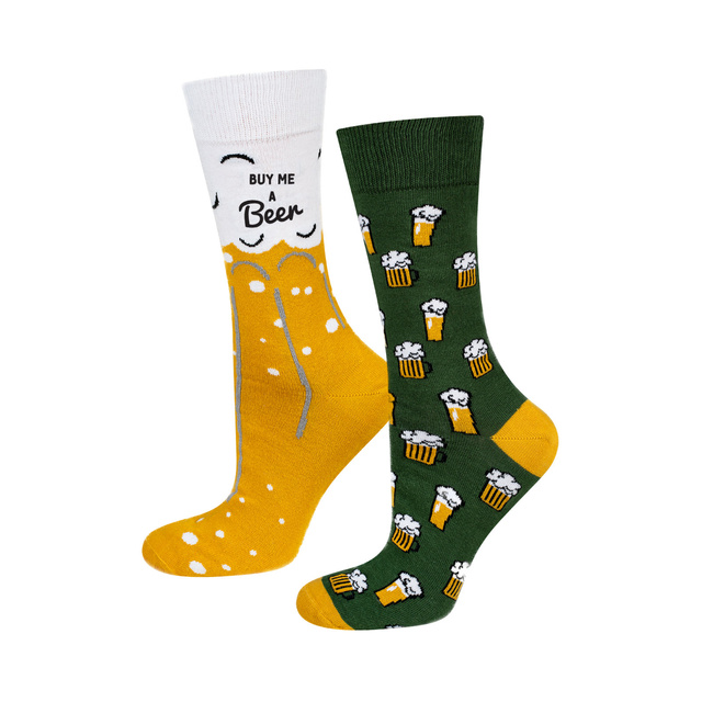 1 Paar von lustige Socken mit Biermotiv  | Herrensocken | SOXO