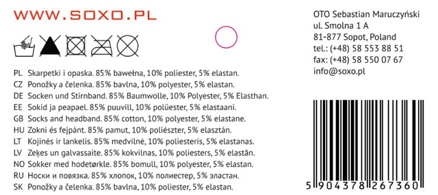Zestaw niemowlęcy SOXO skarpetki z opaską