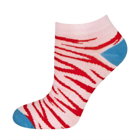 Colorful women's socks SOXO cotton red zebra