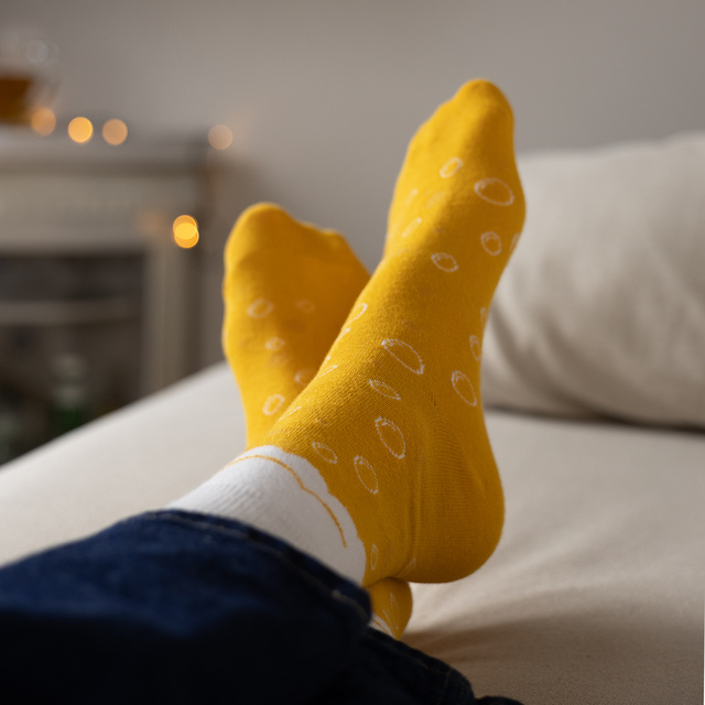 Set of men's socks SOXO in a beer mug with pads