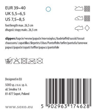 Kapcie Damskie Grafitowe z Paskami