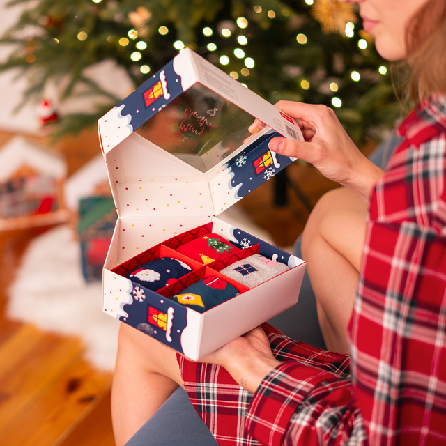 Skarpetki Świąteczne w Domku 4-pak