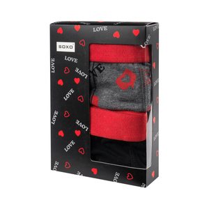 Set mit 2x SOXO Boxershorts als Geschenk für ihn aus Baumwolle