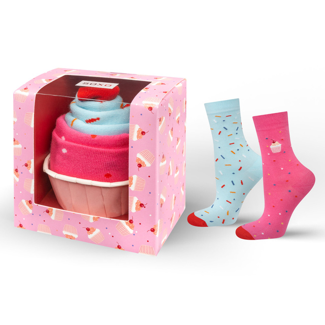 SOXO cupcake pink women's socks in a pack - 2 Pairs
