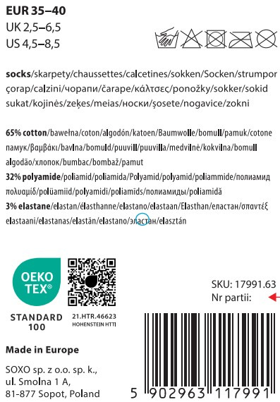 SOXO Lebkuchensocken für Frauen in Schokolade