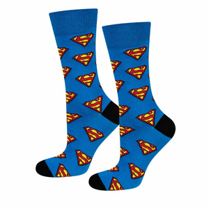 Colorful men's SOXO GOOD STUFF Superman DC Comics socks