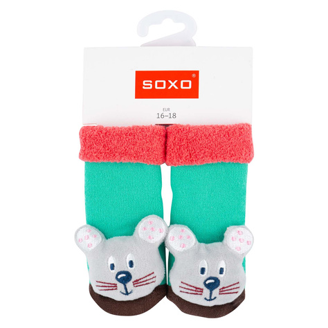 1 Paare von lustige Socken mit Rassel | Babysocken | SOXO