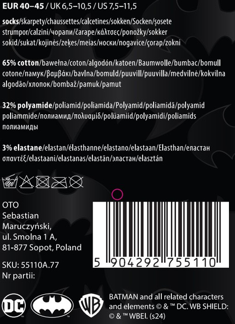 Skarpetki Batman DC Comics 3-pak