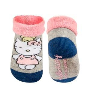 Gray SOXO Hello Kitty baby socks with ABS