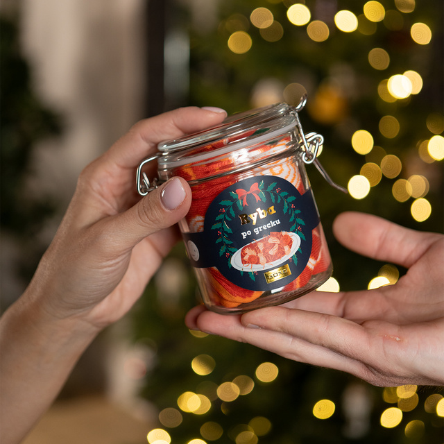 Skarpetki Ryba po Grecku w Słoiku