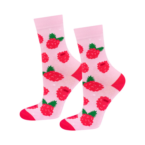 Women's socks in SOXO package raspberry tincture