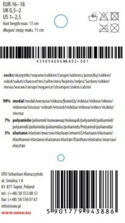 Skarpetki niemowlęce białe SOXO w paski