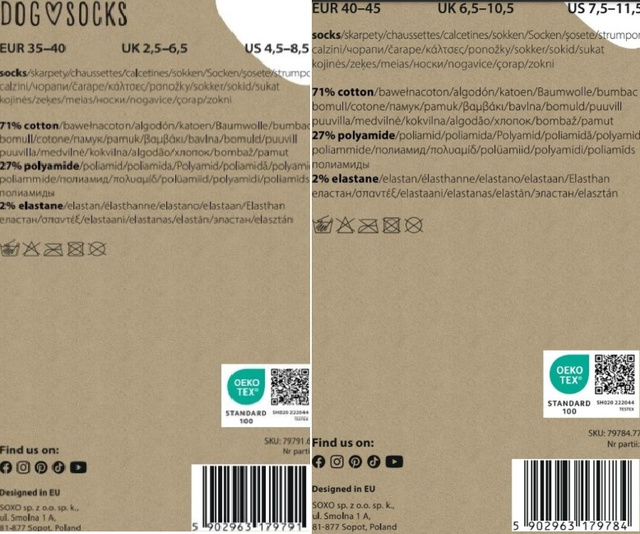 1 Paar von lustigen Socken mit Hundmotiv in einzigartiger Verpackung | Damen-/Herrensocken | SOXO