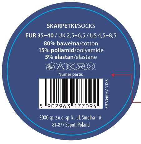 Women's SOXO GOOD STUFF socks with currant jam in a jar