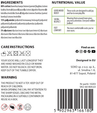 1 Paar von lustigen Socken mit Erbsenmotiv in einzigartiger Verpackung | Damensocken | SOXO