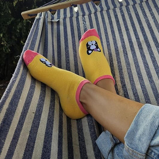 Set of 5x SOXO women's colorful feet dogs