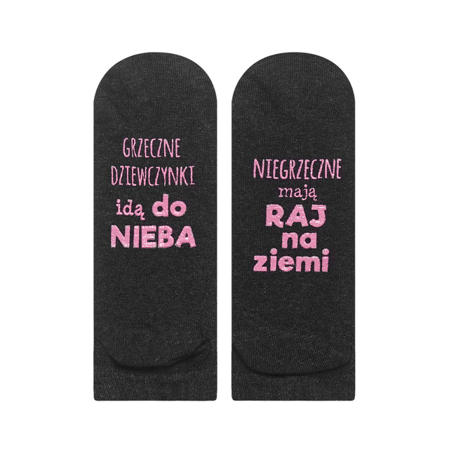 Satz 4x Frauensocken SOXO mit lustigen polnischen Inschriften