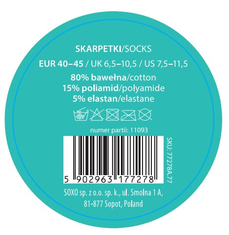 Bunte Frauensocken SOXO GOOD STUFF Erdnussbutter im Glas