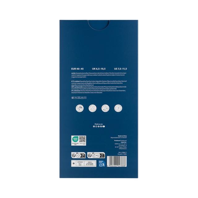 1 Paar Socken mit Weihnachtsmann-Motiv in Kartenverpackung