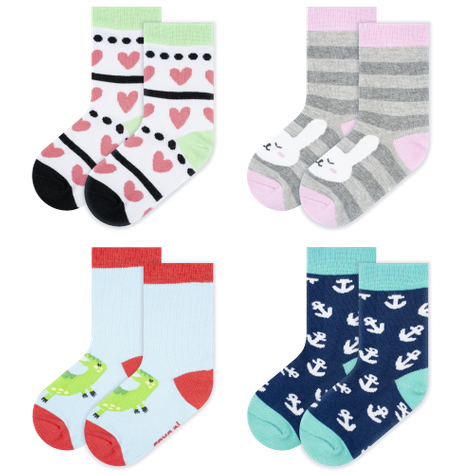 Set aus 4x Kindersocken SOXO bunten