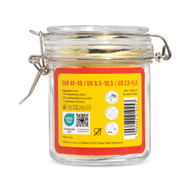 SOXO Men's Socks Mayonnaise in a Jar