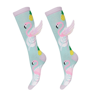 Bunte Frauensocken SOXO GOOD STUFF Flamingo