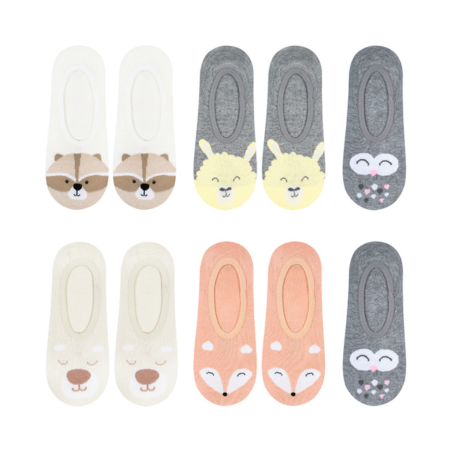 Set of 5x Colorful SOXO women's socks with silicone funny gift
