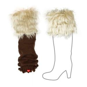 Women's SOXO furry legwarmers, long