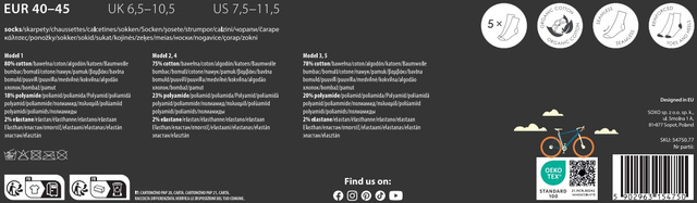 Skarpetki Kolarstwo 5-pak