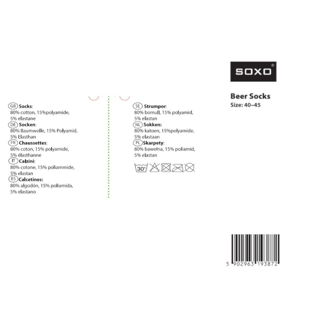 Bunte Herrensocken SOXO GOOD STUFF Baumwollen in der Dose