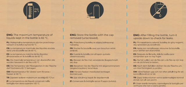 MOMO WAY Water bottle powder pink | perfect for travel | BPA free | Tritan