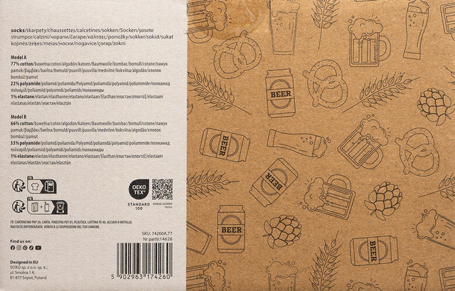 Set von 3 Herrensocken in einer Bierdose | SOXO