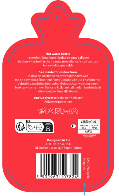 Wärmflasche mit Lama-Bezug 1,8 L