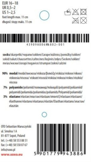 Skarpetki niemowlęce białe SOXO w paski