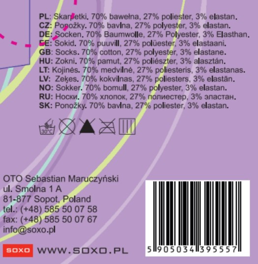 2x Skarpetki niemowlęce kolorowe SOXO