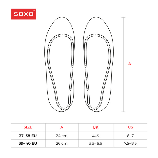 SOXO Women's ballerina slippers with diamond