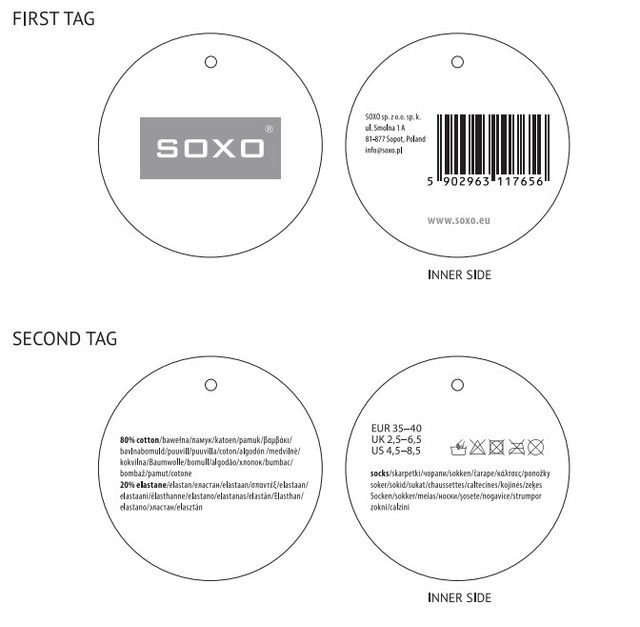 Damensocken Classic SOXO mit Perlen