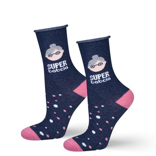 Bunte Damen Socken SOXO GOOD STUFF Baumwollen Lustige Oma