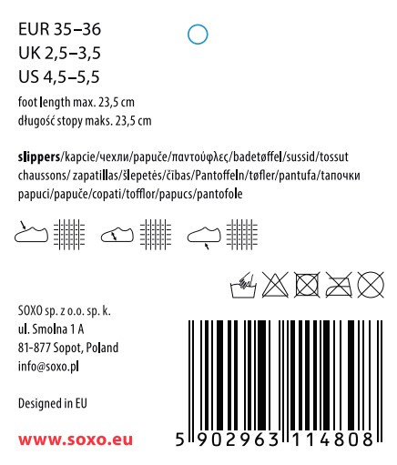 Baleriny damskie SOXO z pomponem