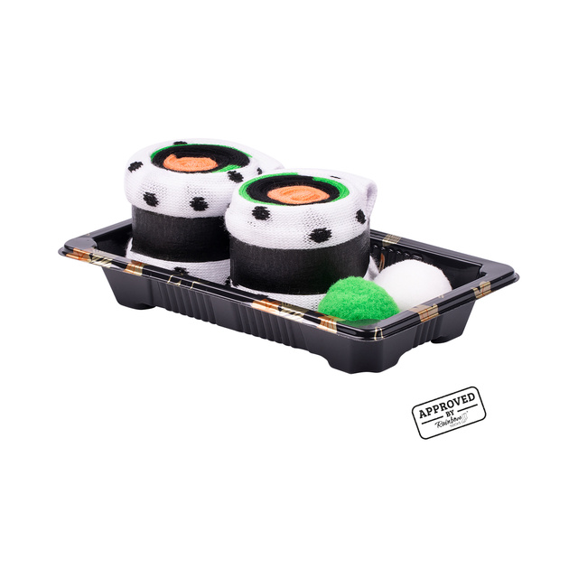 Grüne SOXO Sushi-Socken für Damen und Herren in einer Box