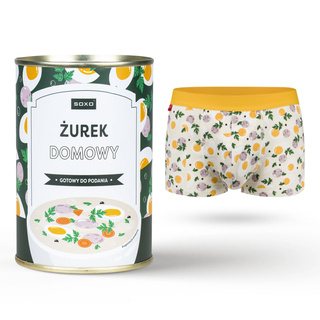 Herren-Boxershorts Roter Borschtsch in einer Dose SOXO | Perfekt für ein Geschenk | Jungentag | Lustige Baumwollhöschen