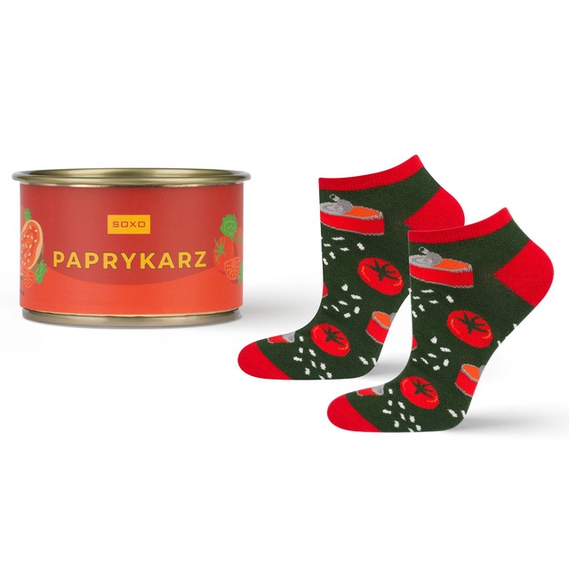 Bunte Herren Kurze Socken SOXO Thunfisch in der Dose