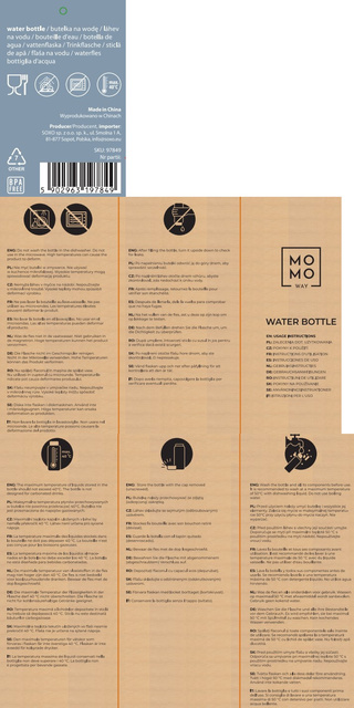 Butelka na Wodę Zielono-Różowa 1500 ml