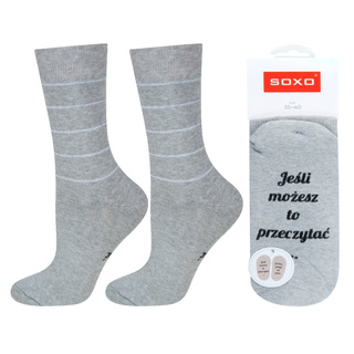 Lange Damensocken SOXO grau