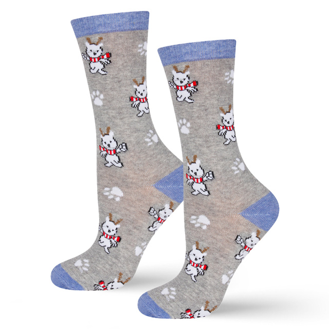 Women's Socks SOXO GOOD STUFF colorful cotton reindeer Holidays Christmas Gift